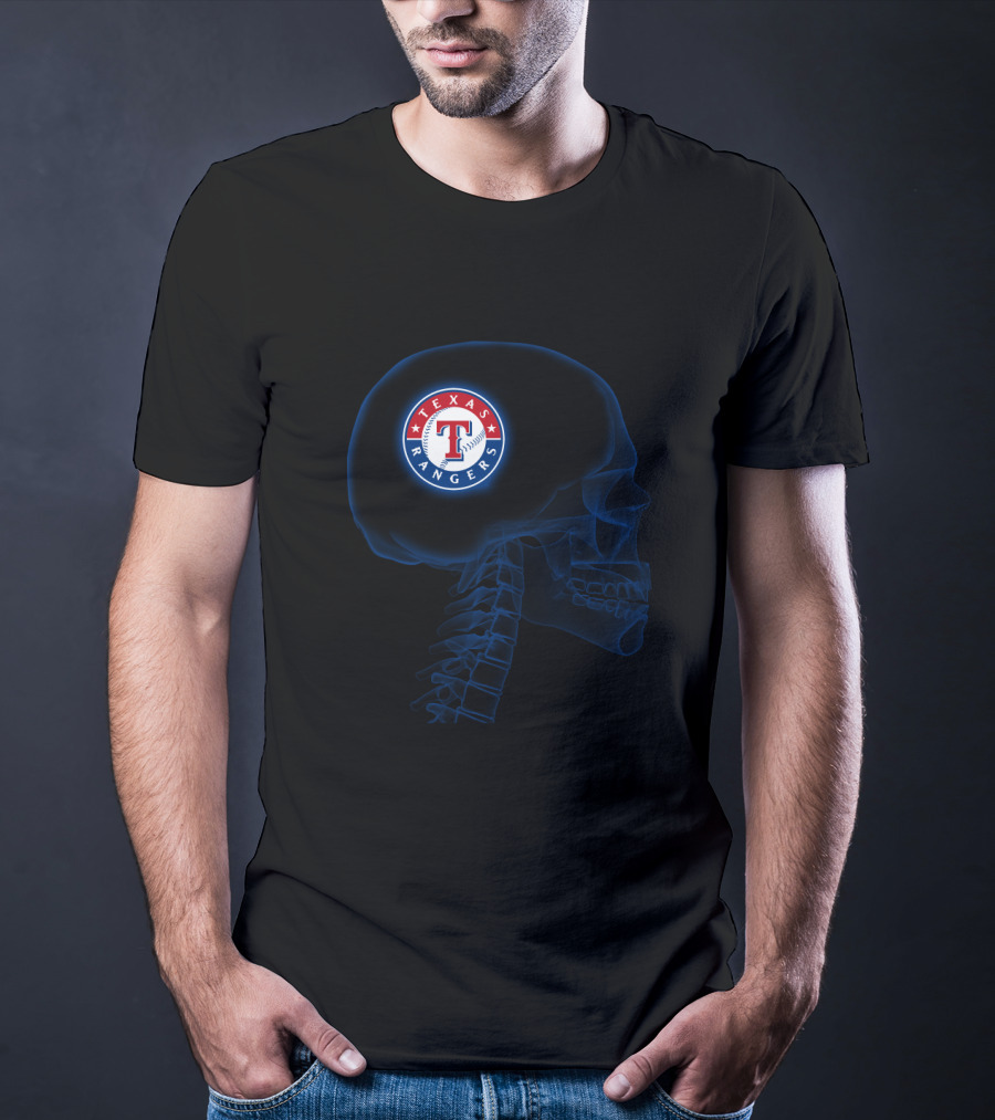 Texas Rangers Brain X-Ray Halloween Fan T-Shirt