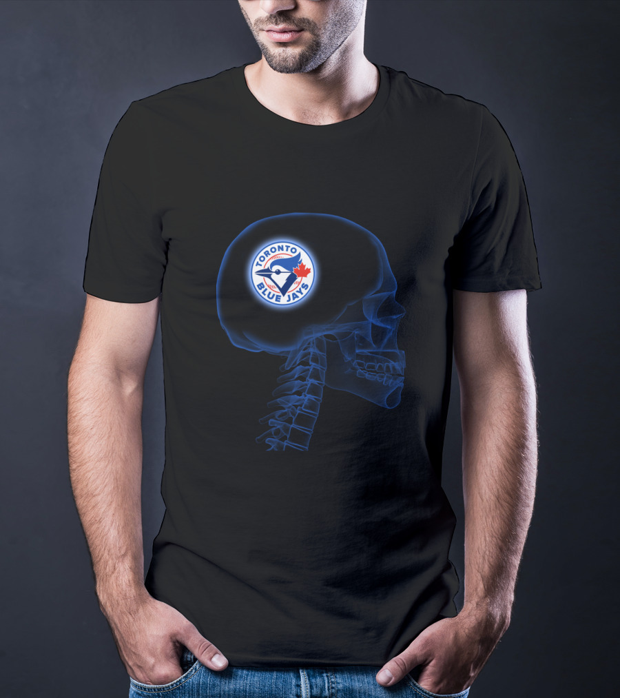 Toronto Blue Jays Skull Brain Halloween T-Shirt