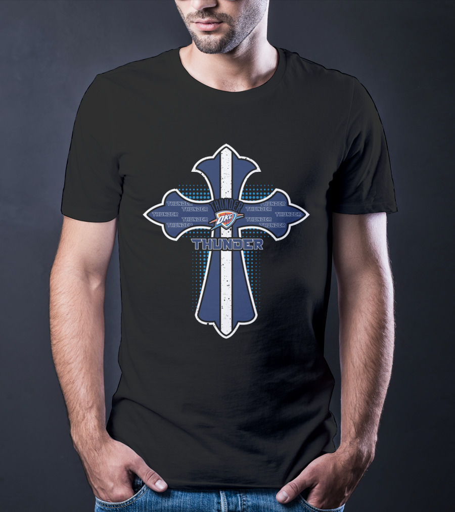 Cross Jesus Oklahoma City Thunder Thunder Thunder Thunder Okc Thunder Thunder Thunder Thunder Thunder Thunder Thunder T-Shirt