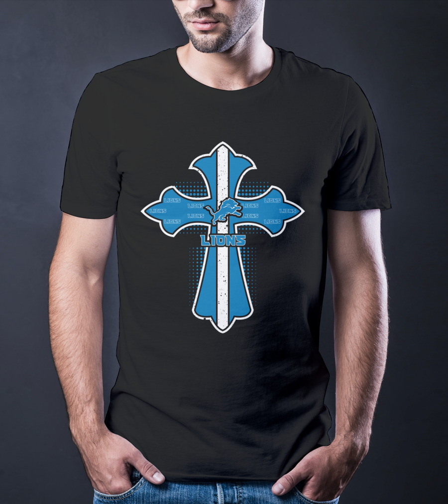 Lions Cross For Jesus And Detroit Fans T-Shirt