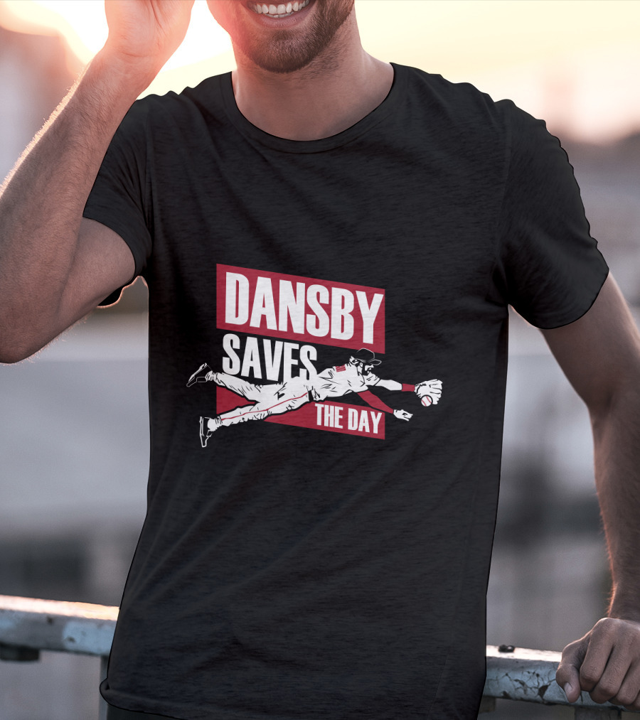 Dansby Saves The Day Baseball Dive Action T-Shirt