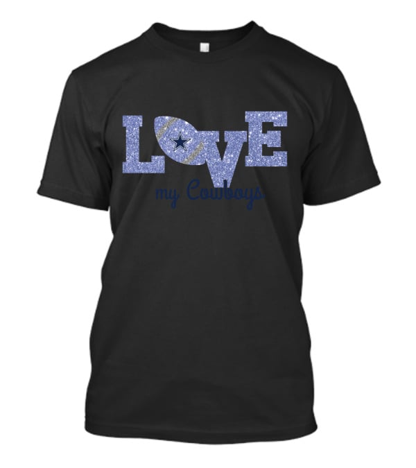 Love My Cowboys Football Star T-Shirt