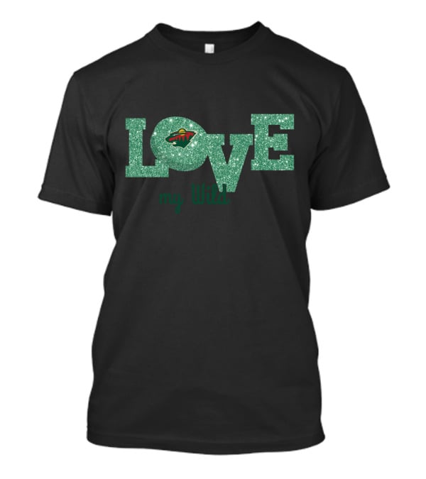 Minnesota Wild Glitter Green Love My Wild T-Shirt