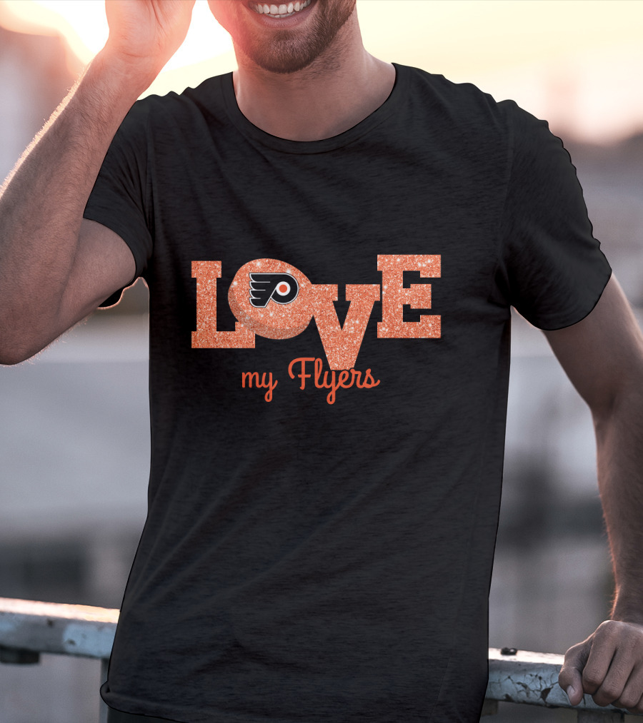 Philadelphia Flyers Glitter Love My Flyers Enthusiasts T-Shirt