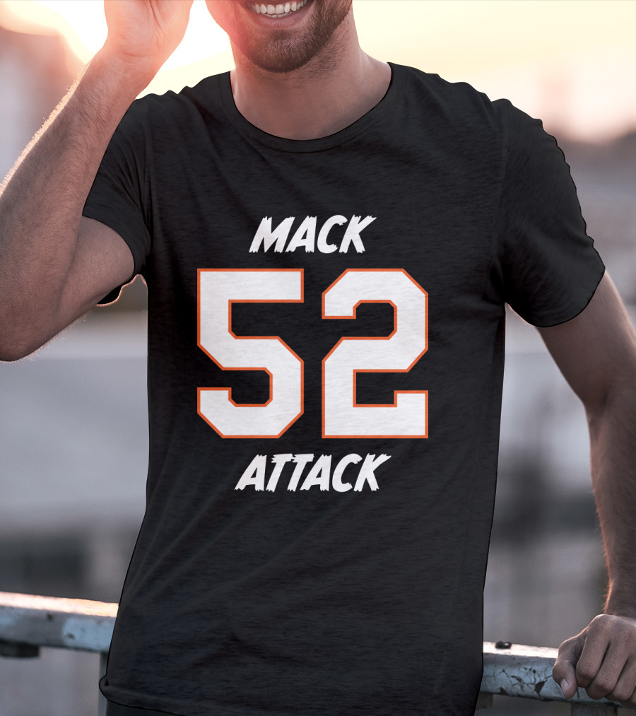 Mack Attack 52 Football Chicago Player Fan Gear T-Shirt