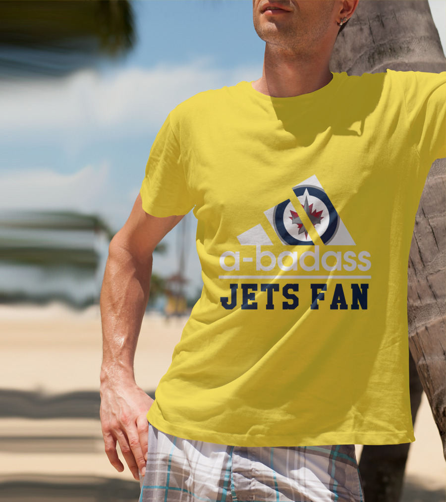 Jets Fan A-Badass Winnipeg Logo Cool T-Shirt