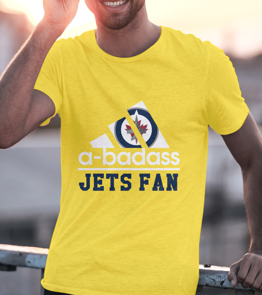 Jets Fan A-Badass Winnipeg Logo Cool T-Shirt