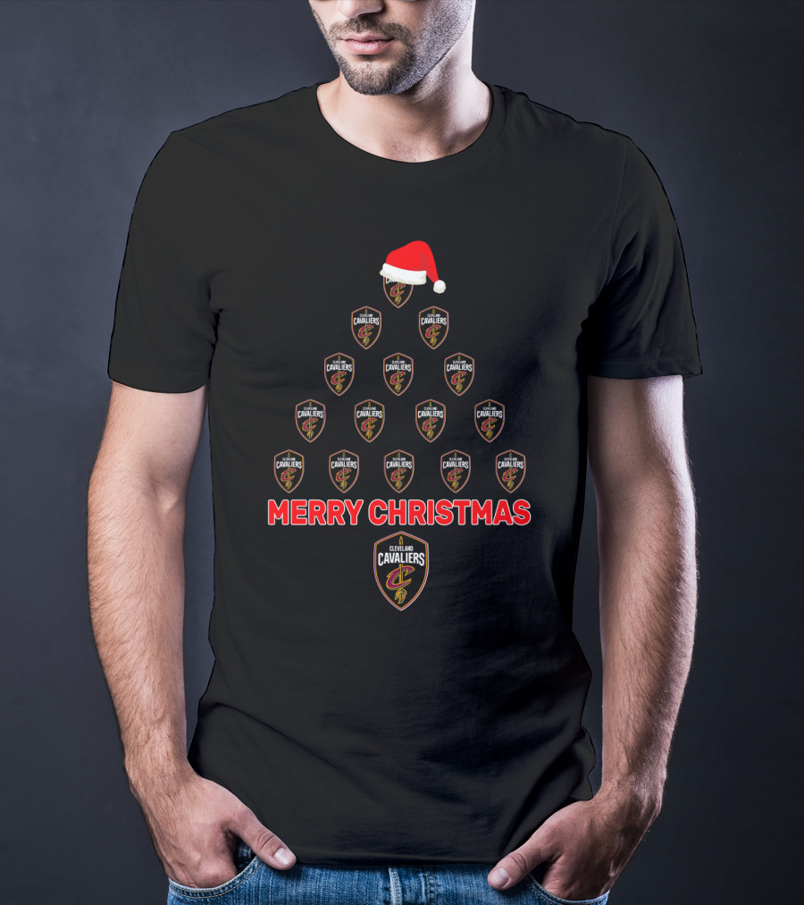 Merry Christmas Cleveland Cavaliers Holiday Tree T-Shirt