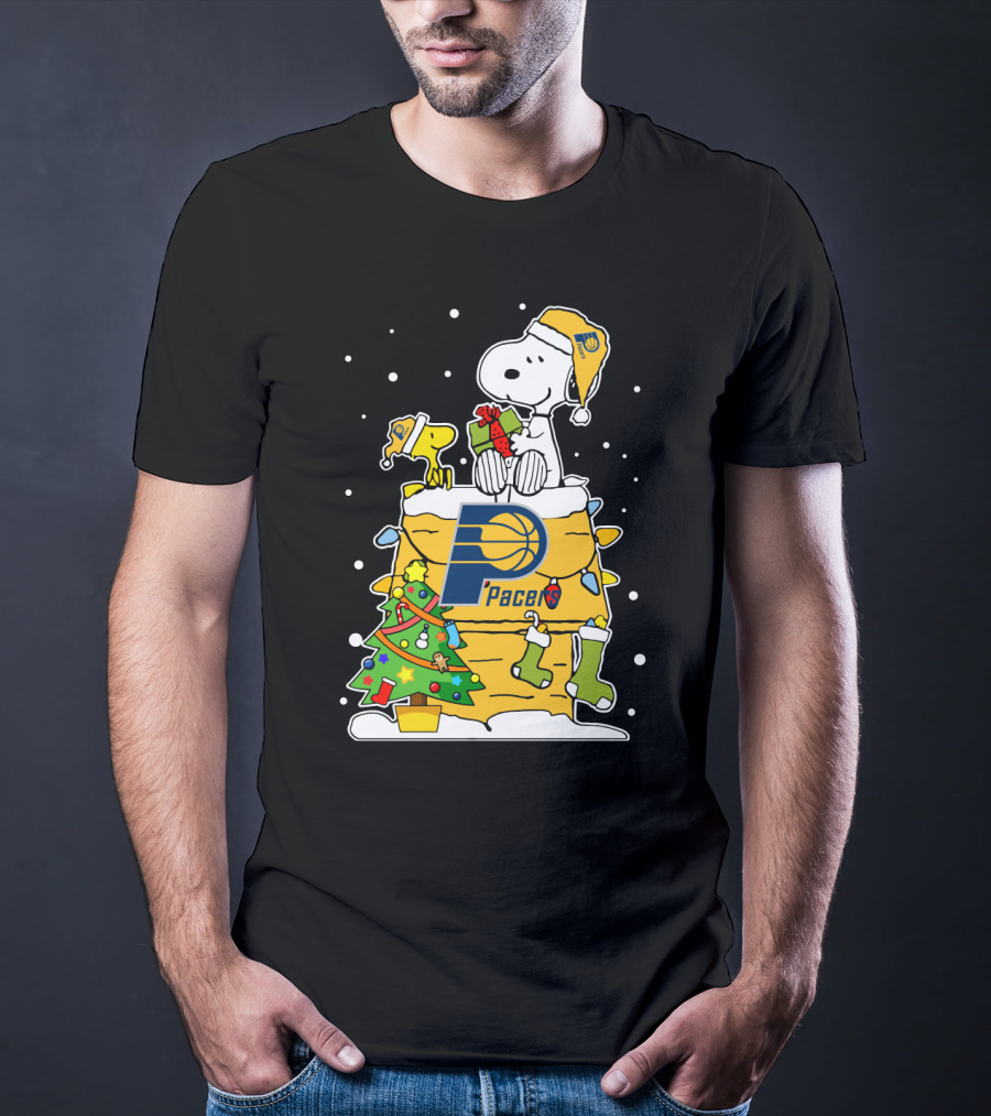 Indiana Pacers Snoopy Christmas Peanuts Lover T-Shirt