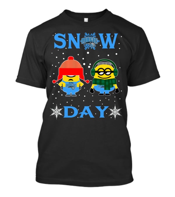 Orlando Magic Minion Fans Enjoying Snow Day Celebration T-Shirt