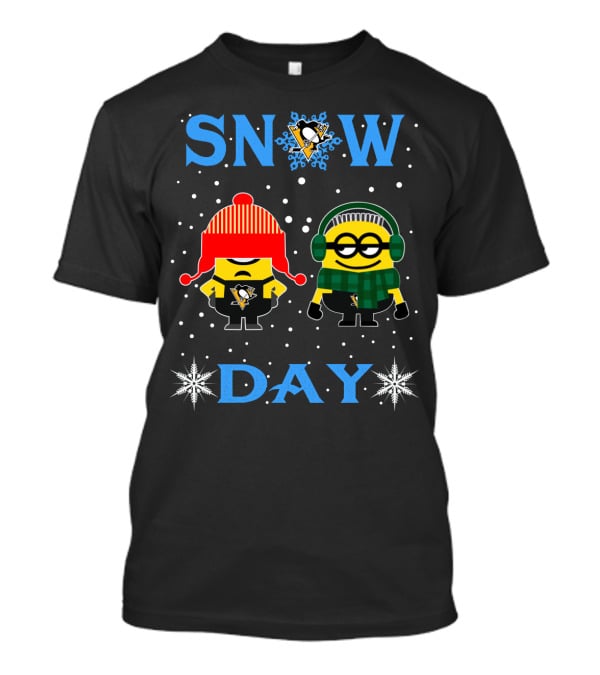 Snow Day Pittsburgh Penguins Minions Winter Fun T-Shirt