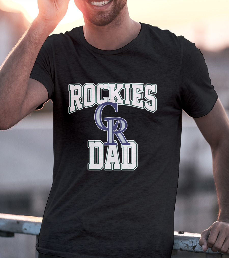 Rockies Dad CR Baseball Fan Father Gift T-Shirt