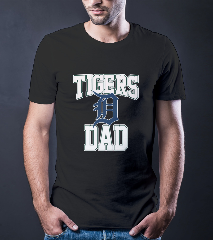 Detroit Tigers Dad Fan Logo D T-Shirt