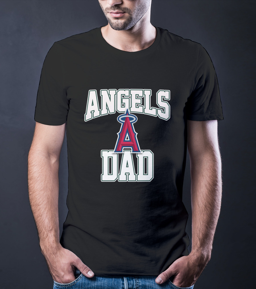Los Angeles Angels Dad With Iconic Red Halo T-Shirt