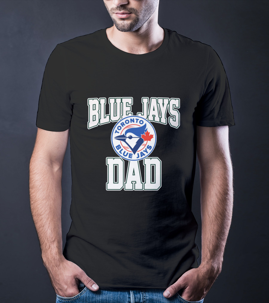 Blue Jays Toronto Dad With Blue Jay And Maple Leaf T-Shirt