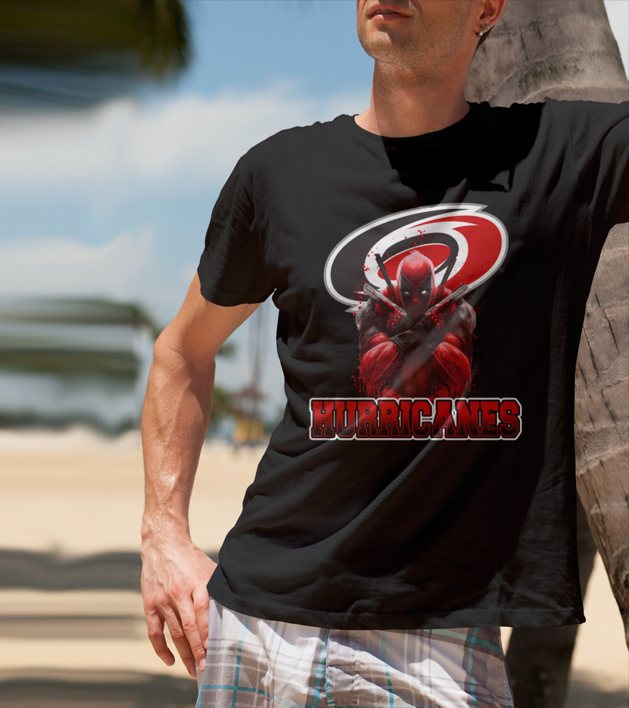 Carolina Hurricanes Deadpool Crossover Fan T-Shirt