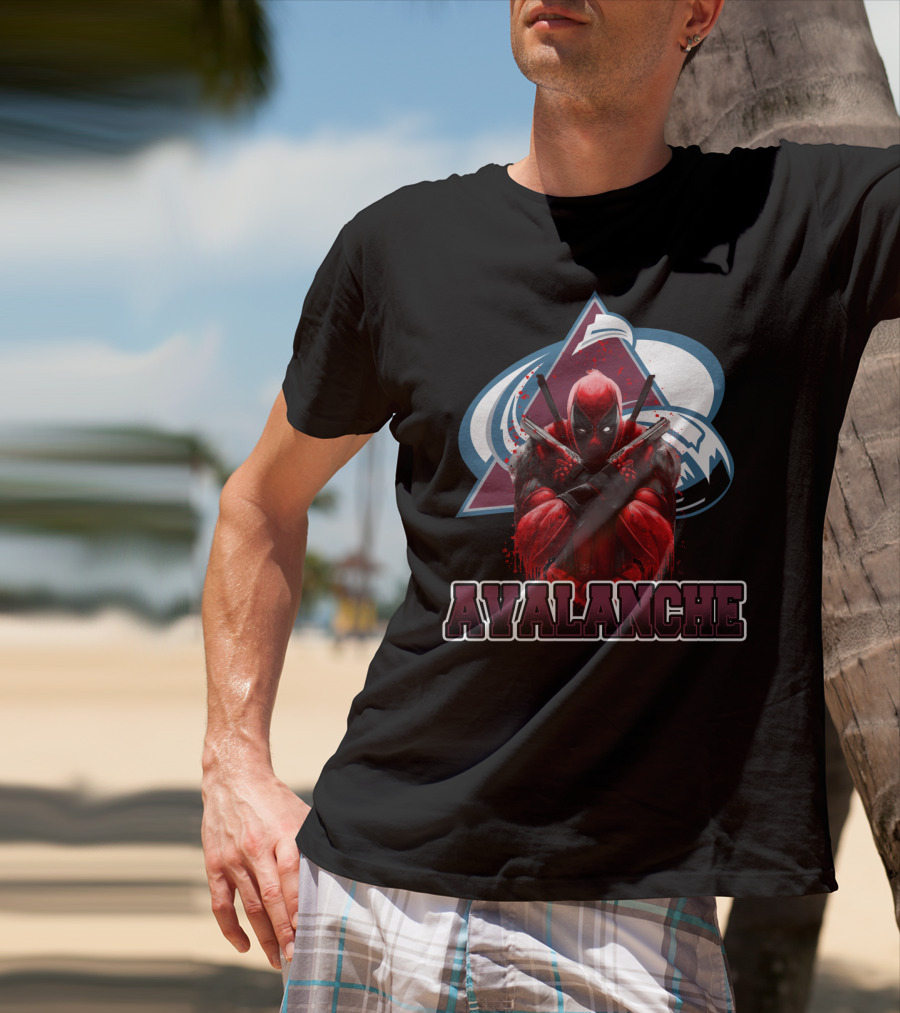 Avalanche Marvel Crossover With Deadpool Colorado Sports Fans T-Shirt