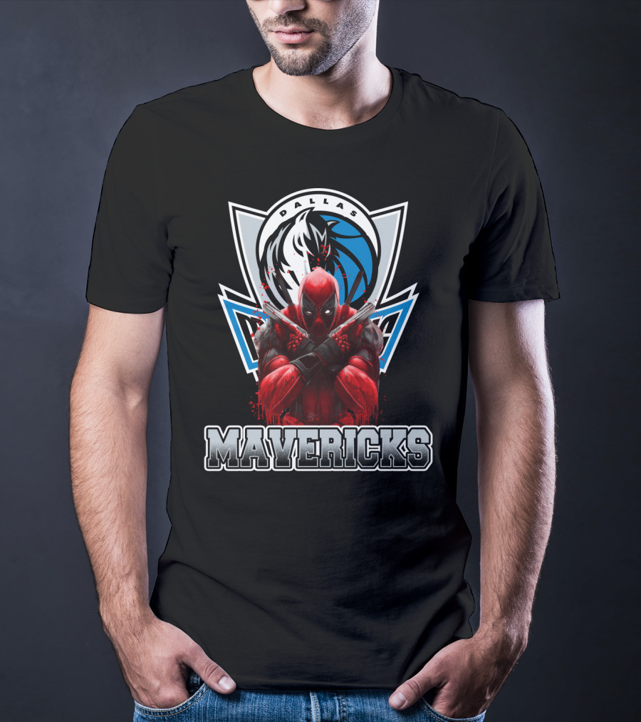 Dallas Mavericks Marvel Deadpool Crossover Fans T-Shirt