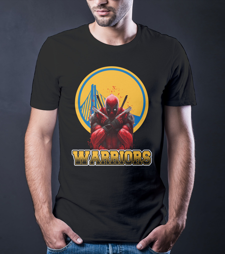 Warriors Deadpool Fans Crossover With Golden State T-Shirt