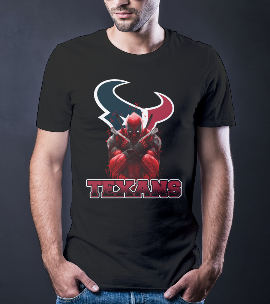 Texans Deadpool Crossover Featuring Houston NFL T-Shirt
