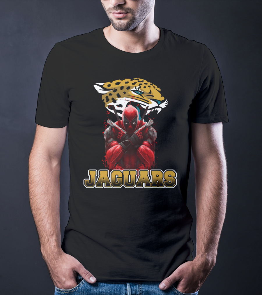 Jacksonville Jaguars NFL Team And Deadpool Crossover T-Shirt