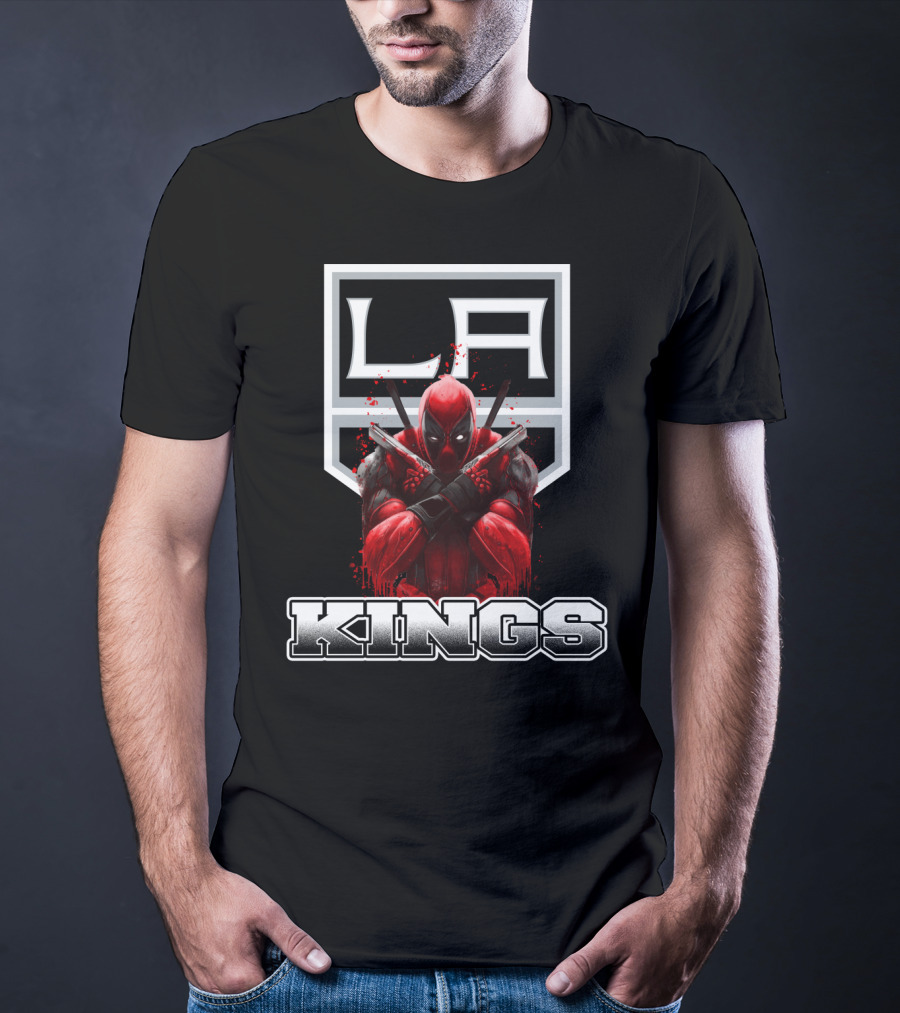 Deadpool LA Kings Collaboration Fan Crossover T-Shirt