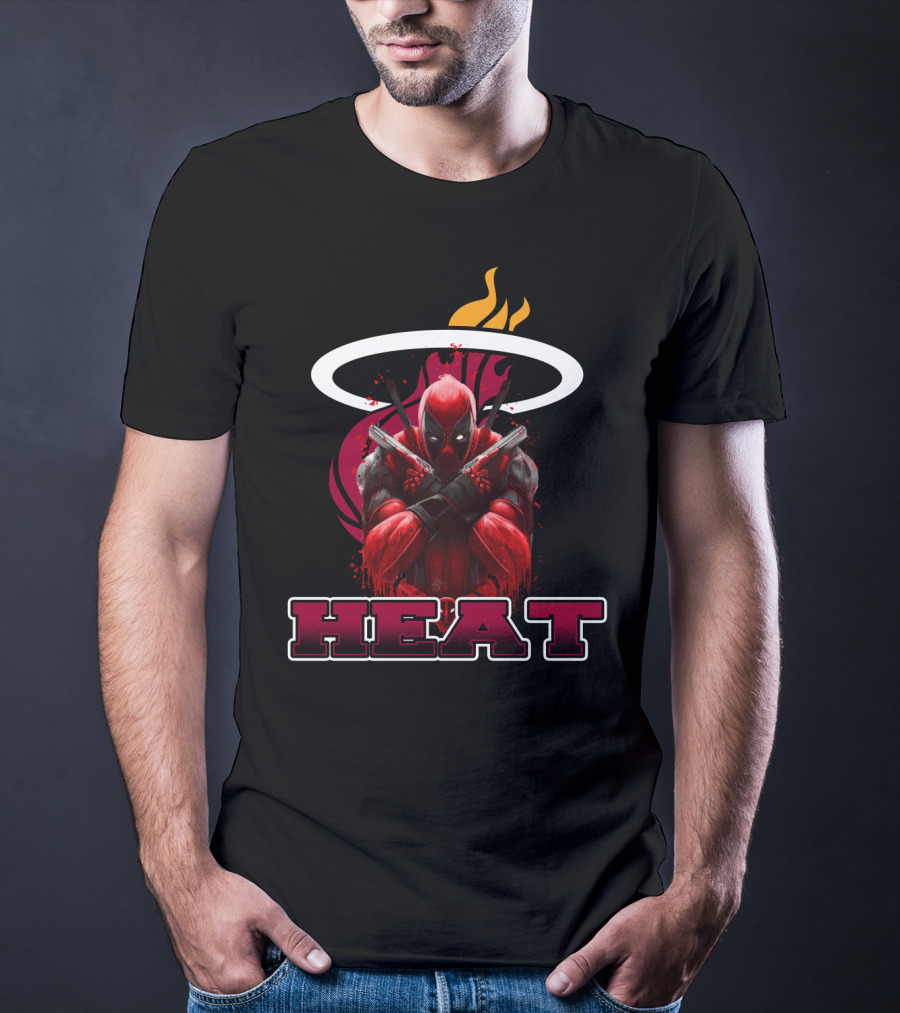 Miami Heat Deadpool Crossover Fans T-Shirt