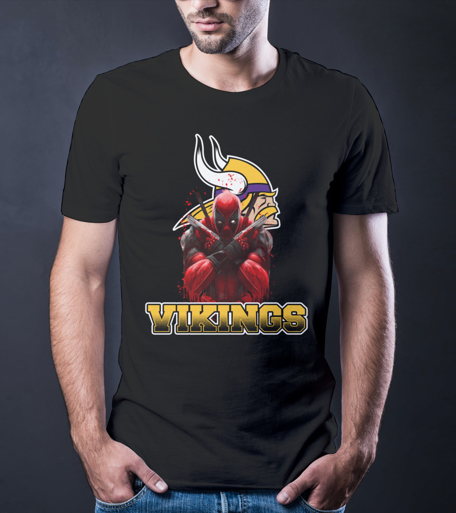 Minnesota Vikings And Deadpool Crossover Fans Unite T-Shirt