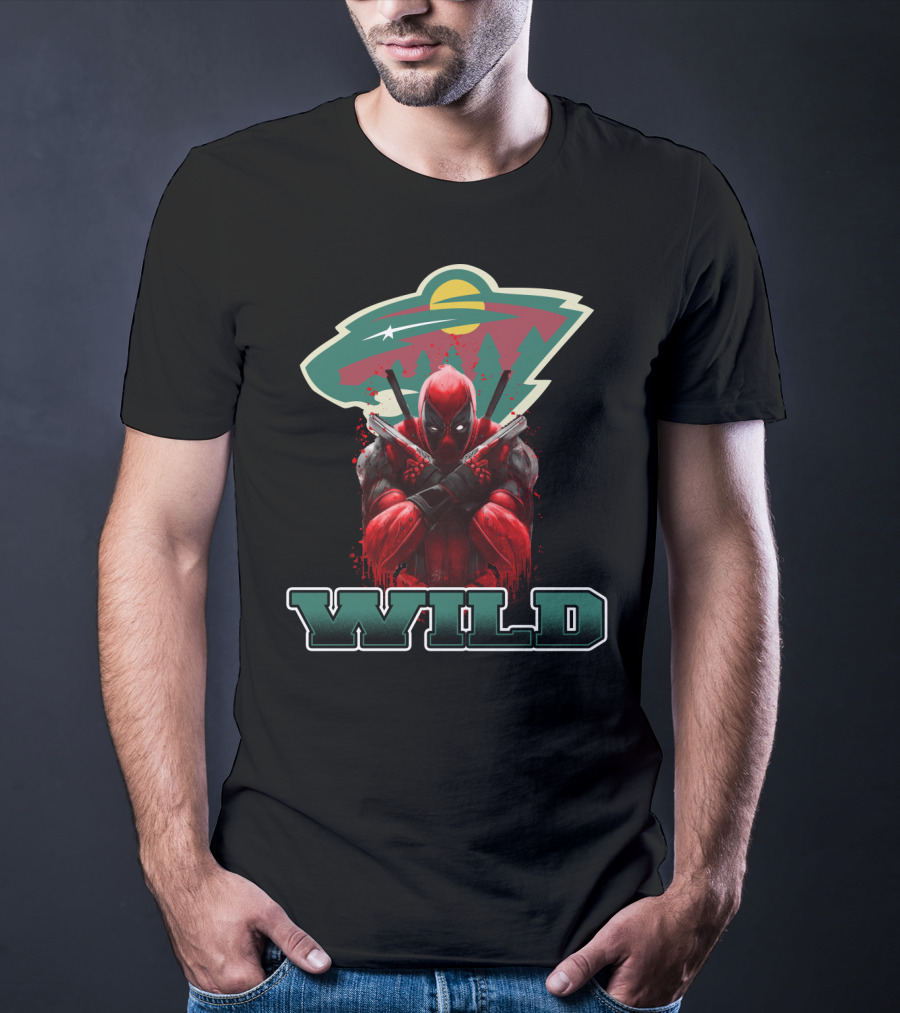 Minnesota Wild NHL And Deadpool Crossover Fans T-Shirt