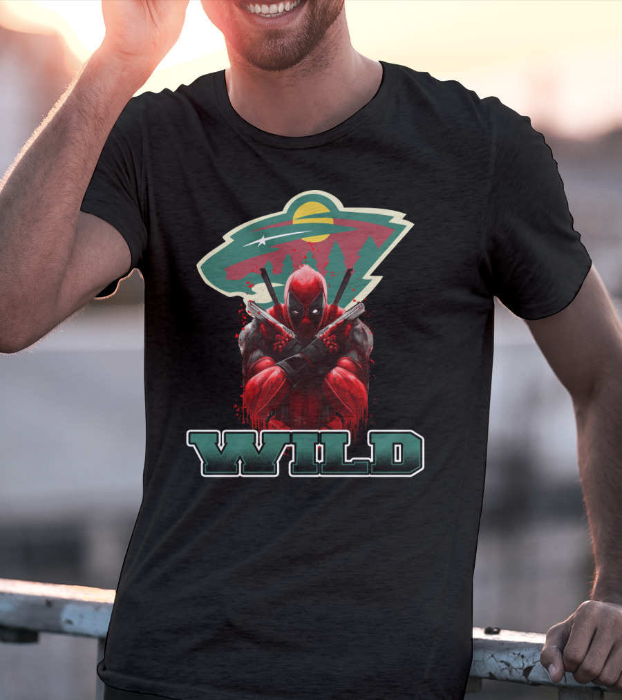Minnesota Wild NHL And Deadpool Crossover Fans T-Shirt