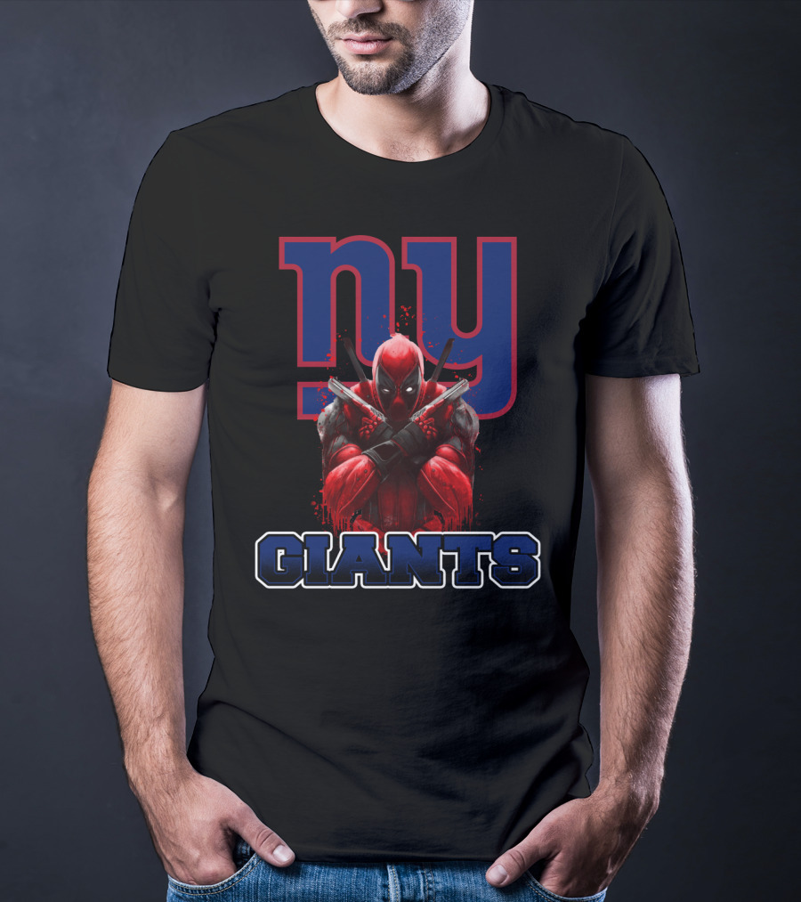 NY Giants Deadpool Crossover Fan T-Shirt
