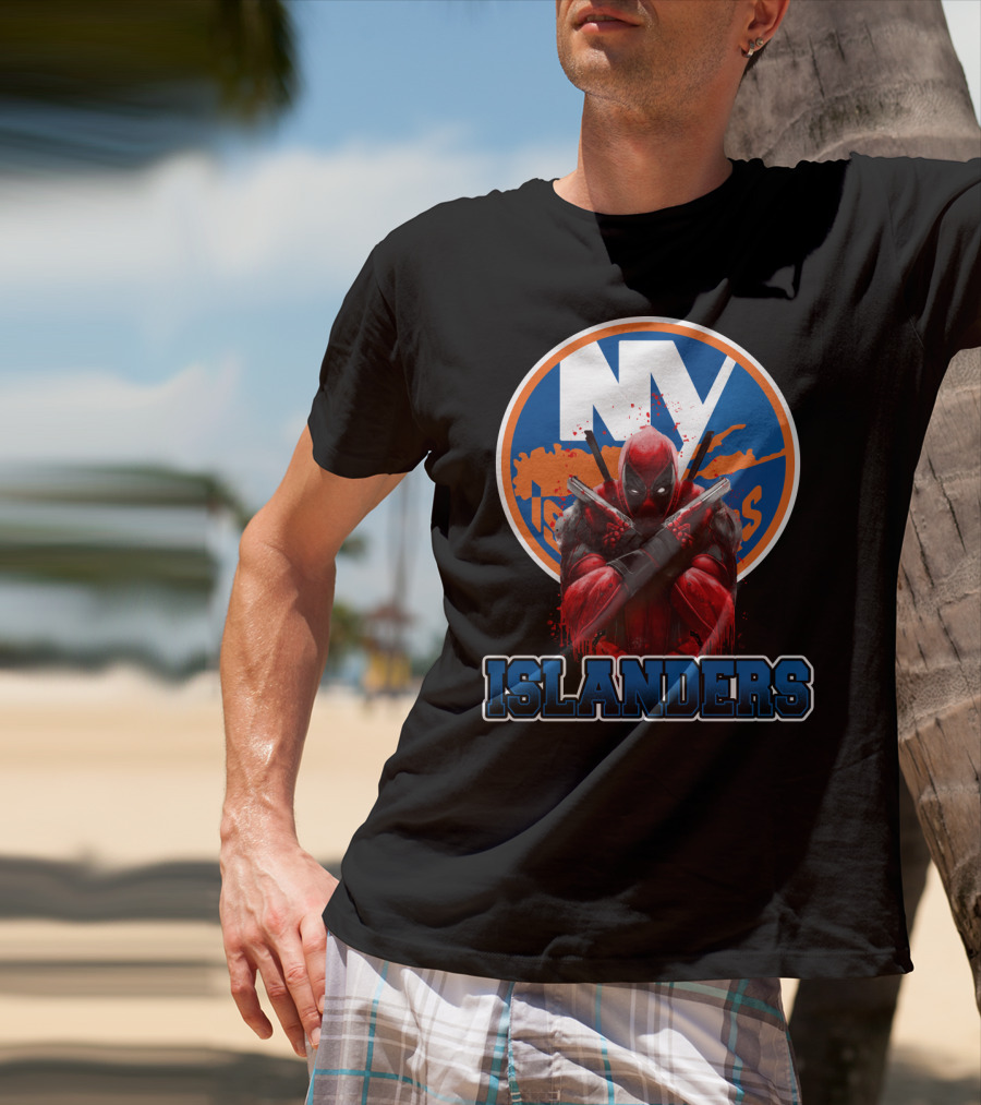New York Islanders Deadpool Crossover Fans T-Shirt