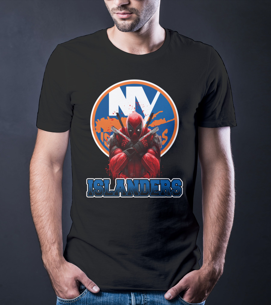 New York Islanders Deadpool Crossover Fans T-Shirt