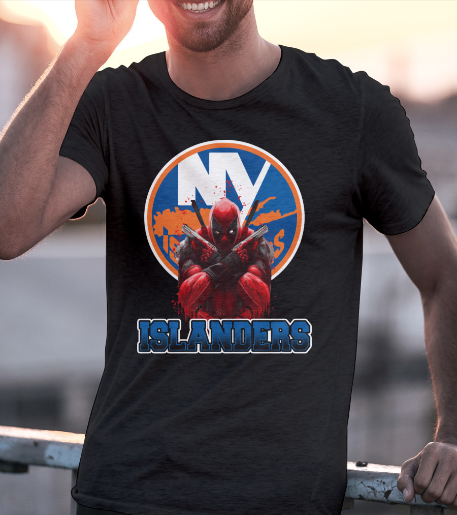 New York Islanders Deadpool Crossover Fans T-Shirt