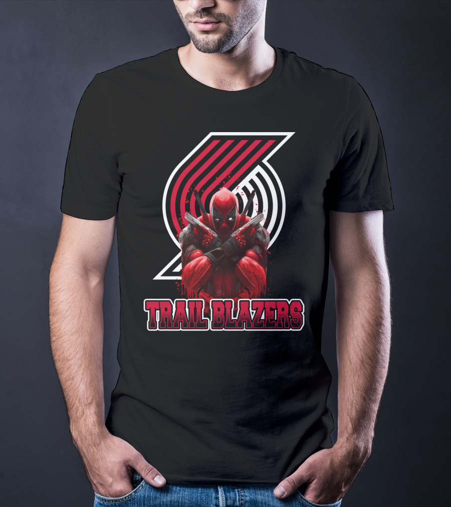 Trail Blazers Deadpool Crossover Fans Love T-Shirt
