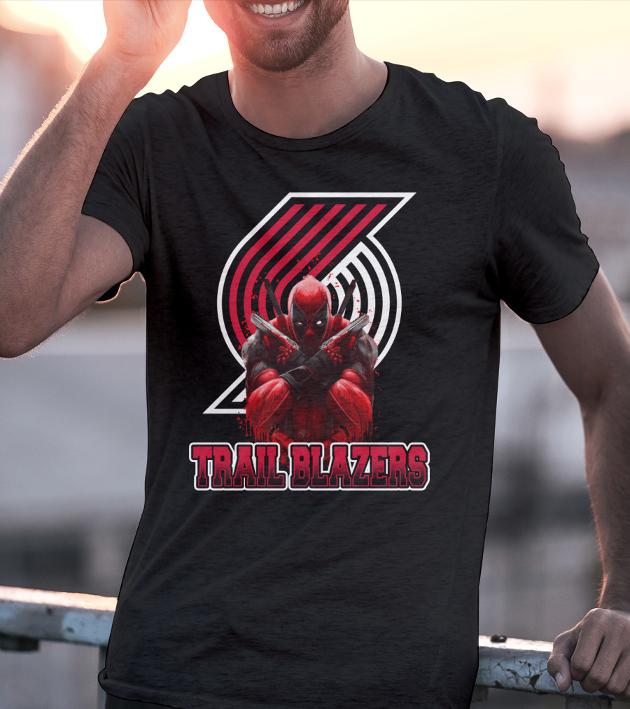 Trail Blazers Deadpool Crossover Fans Love T-Shirt