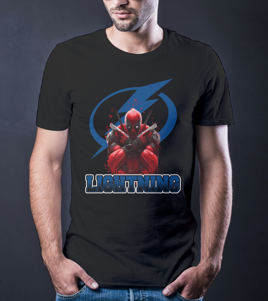 Tampa Bay Lightning Deadpool Crossover Fans T-Shirt