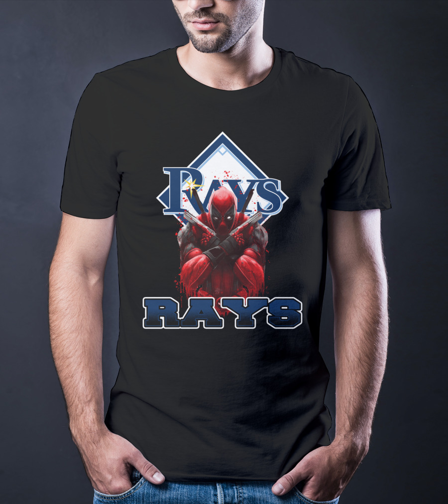 Deadpool Meets Rays Baseball Fans Collaboration Featuring Iconic Rays T-Shirt