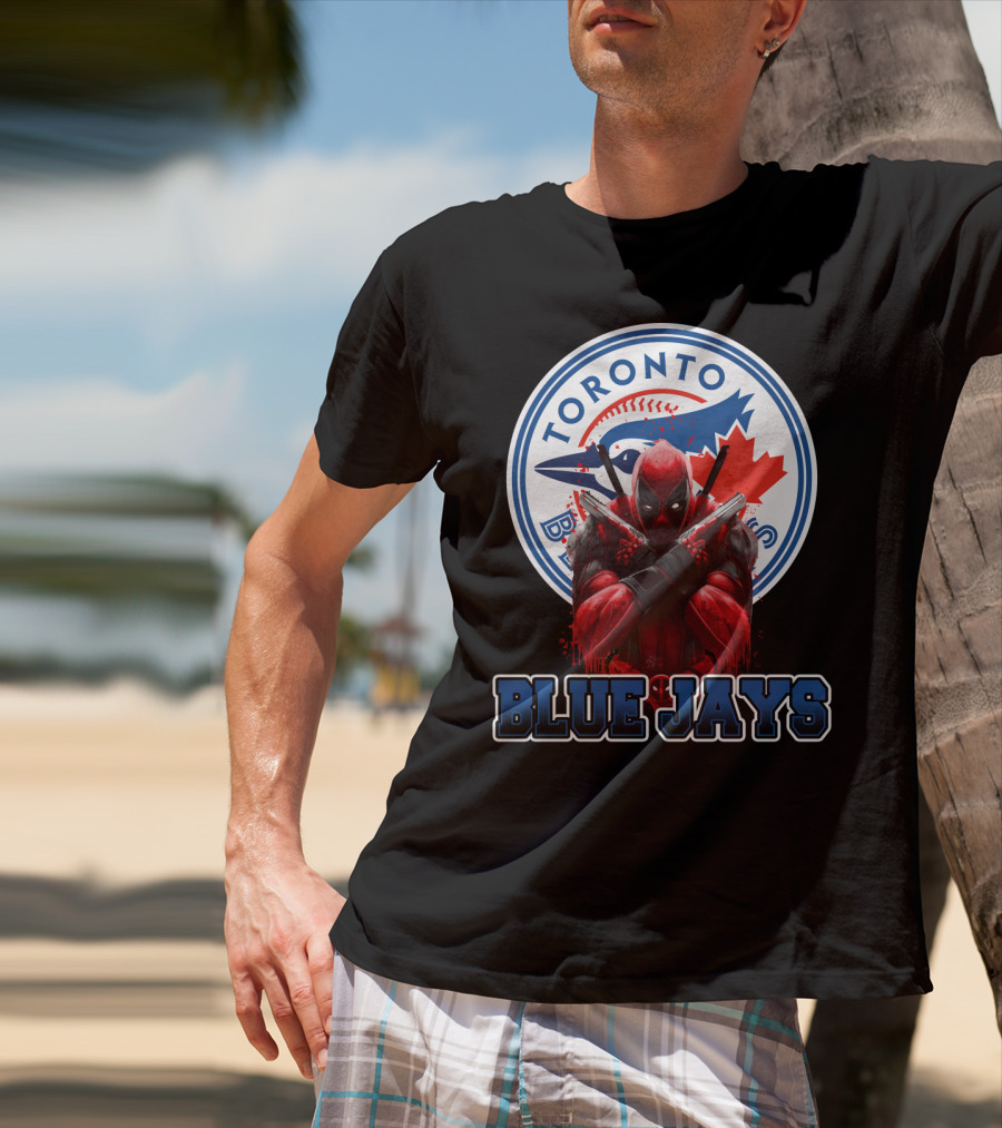 Toronto Blue Jays Deadpool Crossover Fan T-Shirt