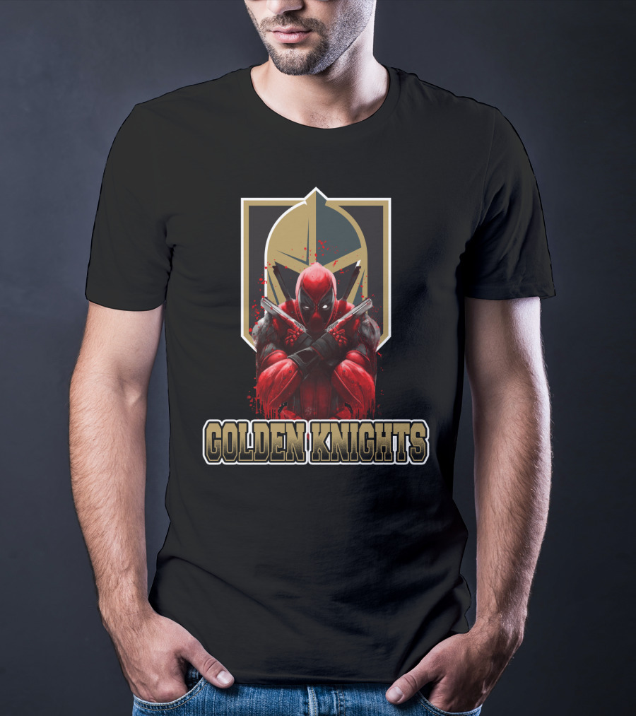 Golden Knights Deadpool Mashup NHL And Marvel Fan Crossover T-Shirt