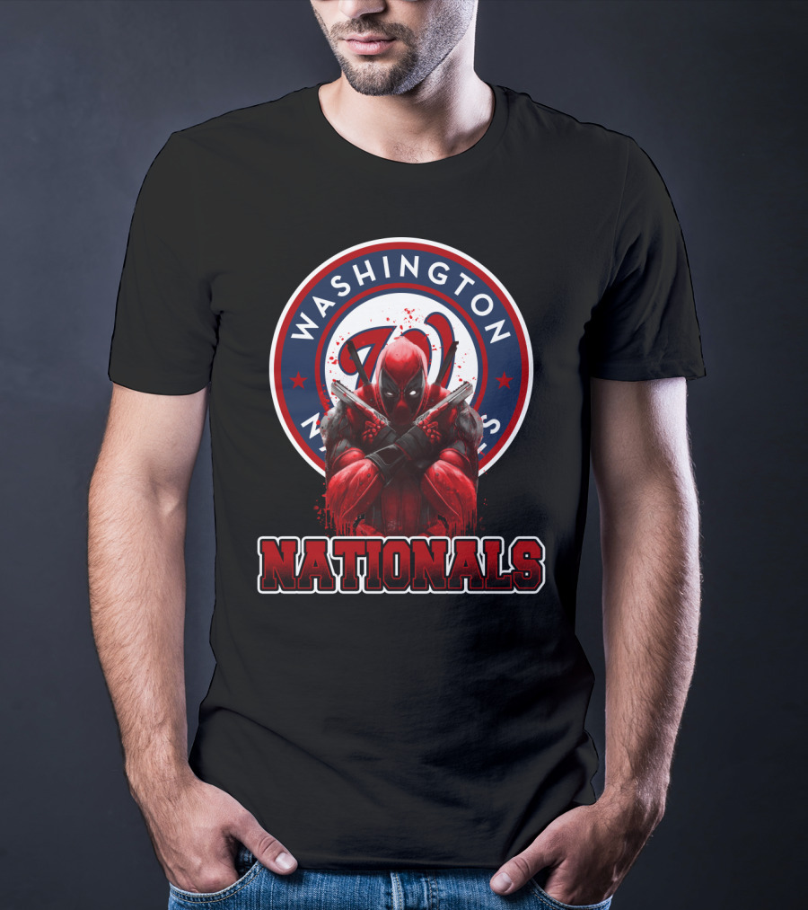 Washington Nationals Deadpool Crossover Fan Merchandise T-Shirt