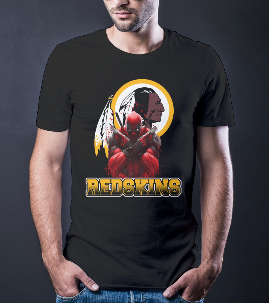 Redskins Deadpool Crossover Nfl Superhero T-Shirt