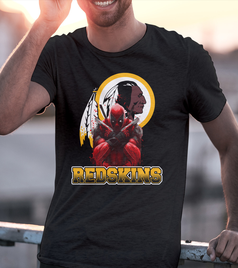 Redskins Deadpool Crossover Nfl Superhero T-Shirt