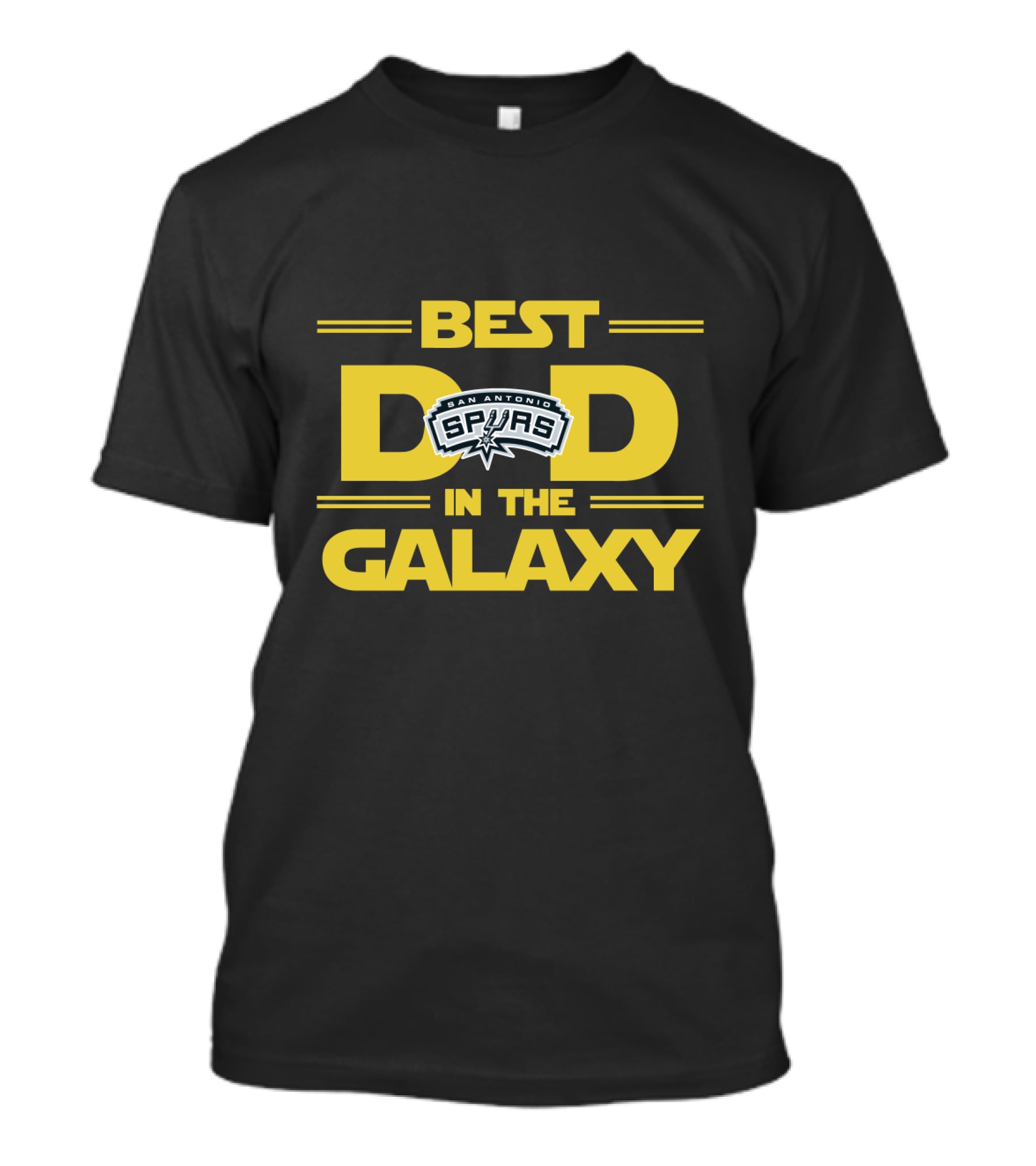 Best Dad In The Galaxy San Antonio Spurs Fan Text T-Shirt