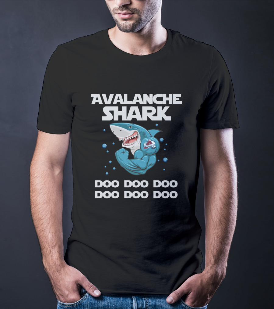 Avalanche Shark Colorado Doo Doo Doo Nhl T-Shirt