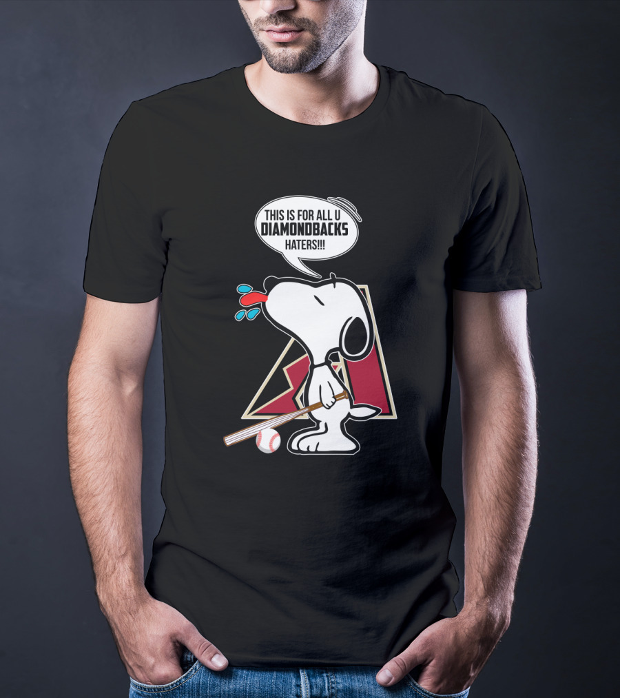 Snoopy Diamondbacks Fans Rallying Against Haters With Baseball Bat T-Shirt