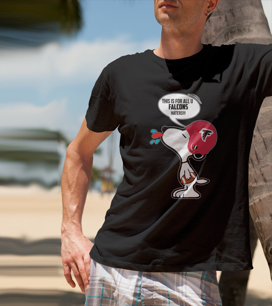 Snoopy Falcons Haters Football Helmet T-Shirt