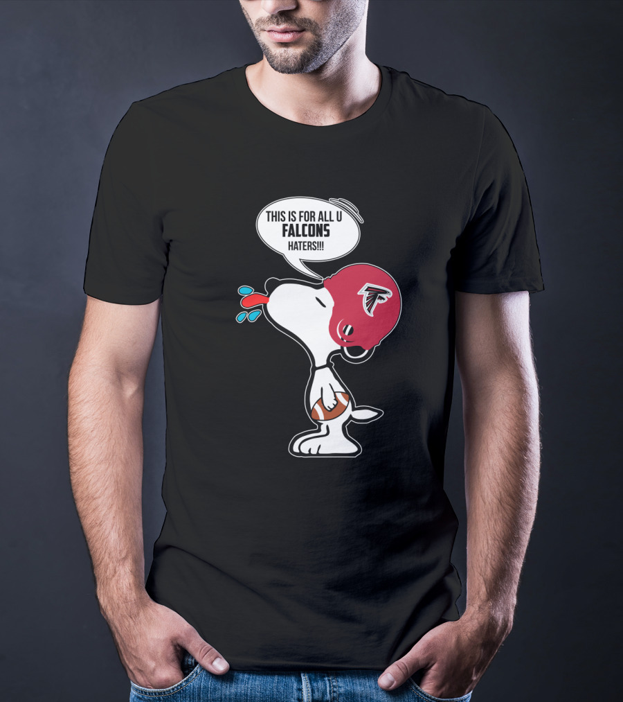 Snoopy Falcons Haters Football Helmet T-Shirt