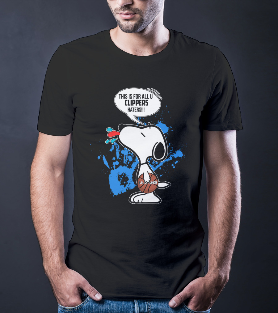 Snoopy La La Land Clippers Haters Basketball Fanart T-Shirt