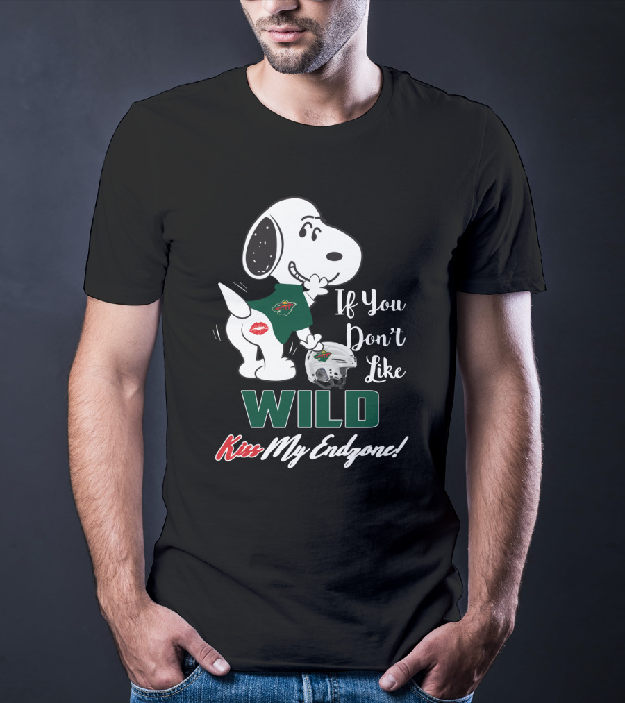 Snoopy If You Don’t Like Minnesota Wild Kiss My Endzone T-Shirt
